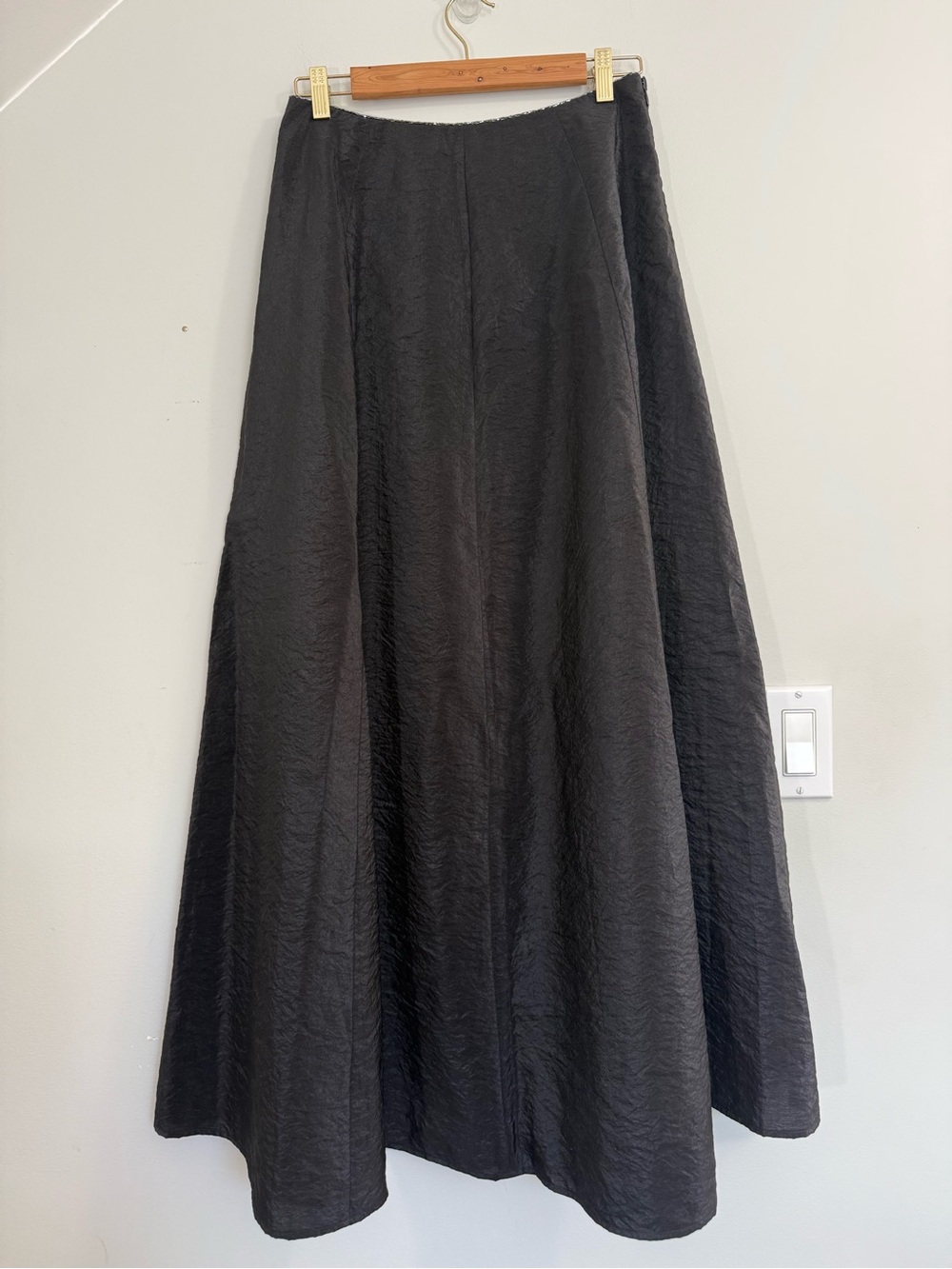 Vintage Ralph by Ralph Lauren Black Maxi Skirt Long Line Beaded Waist - Picture 5 of 16